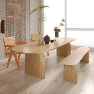 Custom Ash Wood Dining Table 50x30”, H31” Without benches