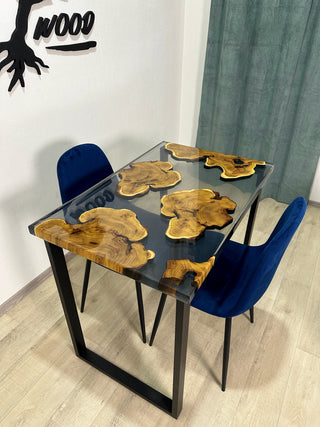 Klarer Epoxy-Fluss Computertisch