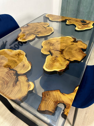 Klarer Epoxy-Fluss Computertisch