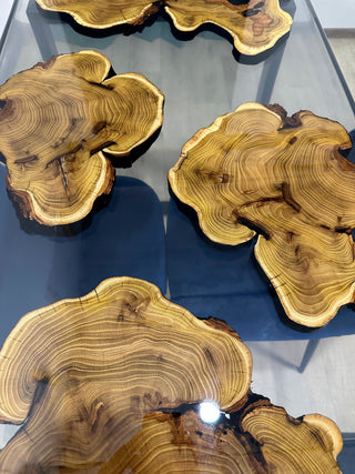 Klarer Epoxy-Fluss Computertisch