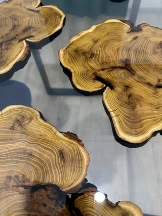 Klarer Epoxy-Fluss Computertisch