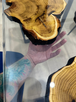 Klarer Epoxy-Fluss Computertisch