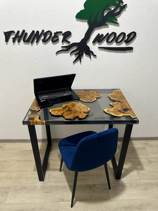 Klarer Epoxy-Fluss Computertisch