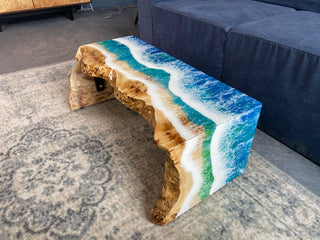Epoxidharz-Wasserfall-Couchtisch