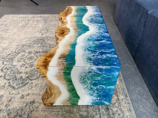 Epoxidharz-Wasserfall-Couchtisch