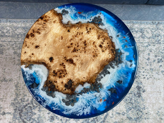 Poplar Wood and Epoxy Coffee Table