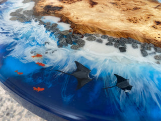 Poplar Wood and Epoxy Coffee Table