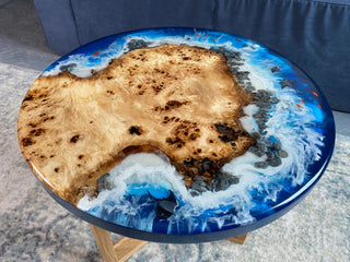 Poplar Wood and Epoxy Coffee Table