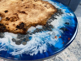 Poplar Wood and Epoxy Coffee Table