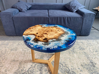 Poplar Wood and Epoxy Coffee Table