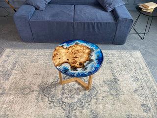 Poplar Wood and Epoxy Coffee Table