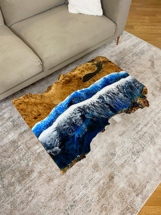 Ocean Wave Resin Couchtisch