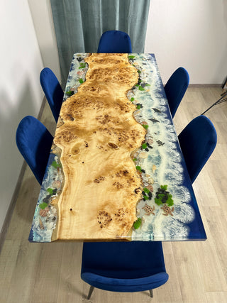 Im Dunkeln leuchtender Unterwasser-Sealife-Esstisch für 6 Sitzplätze