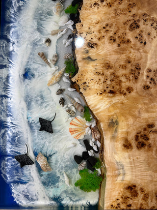 Im Dunkeln leuchtender Unterwasser-Sealife-Esstisch für 6 Sitzplätze