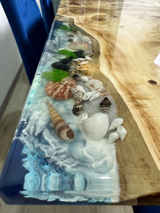 Im Dunkeln leuchtender Unterwasser-Sealife-Esstisch für 6 Sitzplätze