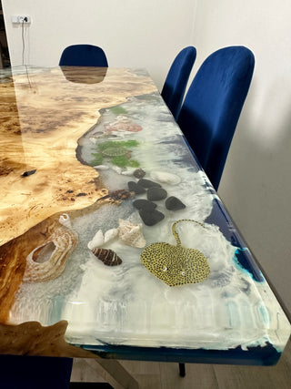 Im Dunkeln leuchtender Unterwasser-Sealife-Esstisch für 6 Sitzplätze