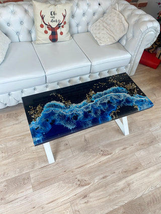 Rectangular Coffee Table with Epoxy