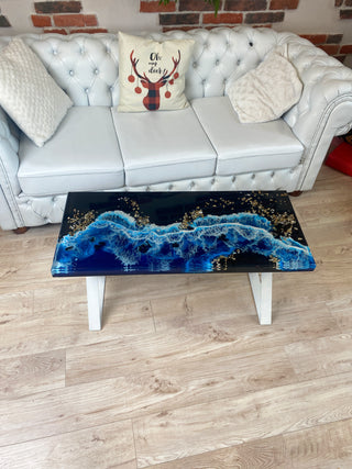 Rectangular Coffee Table with Epoxy