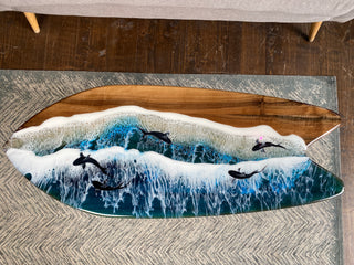 Nussbaum Epoxidharz Wasserfall Surfbrett
