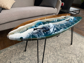 Nussbaum Epoxidharz Wasserfall Surfbrett