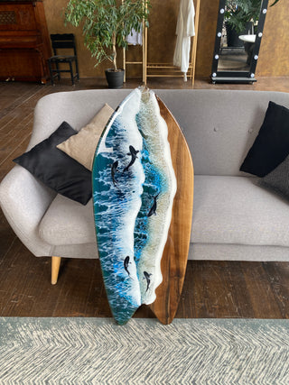 Nussbaum Epoxidharz Wasserfall Surfbrett