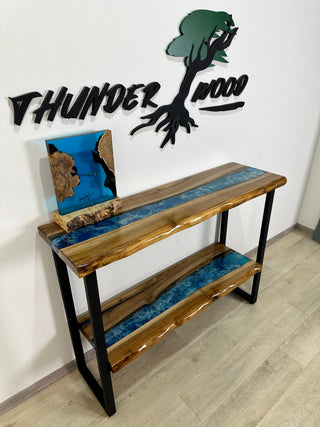 Accent Epoxy River Console Table