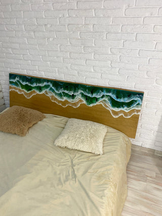 Ocean Wave Epoxy Resin Headboard