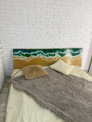 Ocean Wave Epoxy Resin Headboard