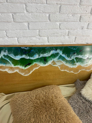Ocean Wave Epoxy Resin Headboard