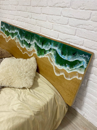 Ocean Wave Epoxy Resin Headboard