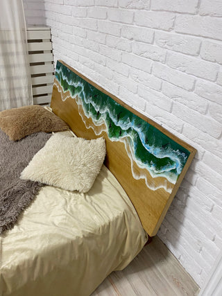 Ocean Wave Epoxy Resin Headboard