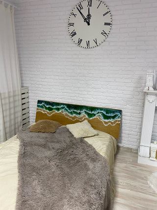 Ocean Wave Epoxy Resin Headboard