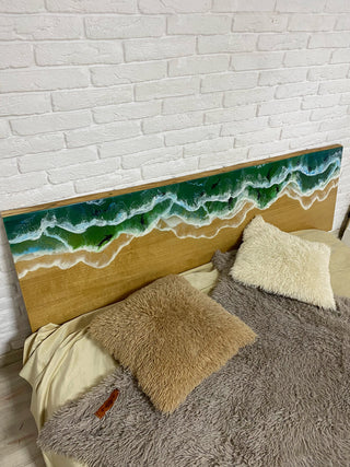 Ocean Wave Epoxy Resin Headboard