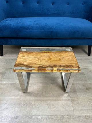 Coffee Table in Light Oak with Epoxy Resin