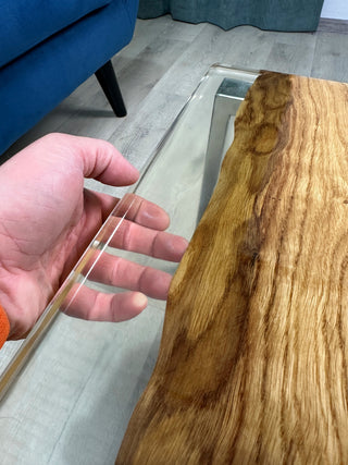 Coffee Table in Light Oak with Epoxy Resin