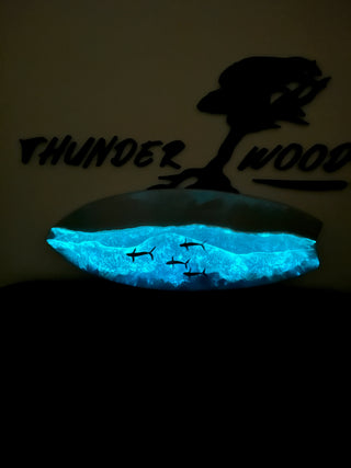 Ocean surfboard wall art