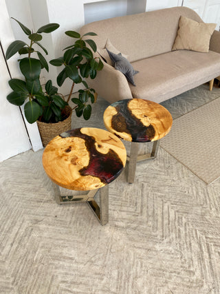 Set of 2 Epoxy Resin Coffee Table
