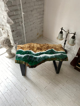 Couchtisch aus Kunstharz „Ocean Wave“