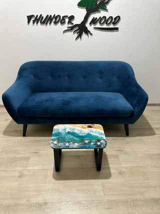 Epoxidharz-Live-Edge-Couchtisch