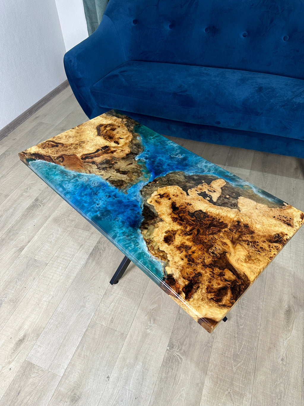 Beach Themed Epoxy River Table – ThunderWood Studio