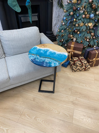 Round Ocean Resin Side Table