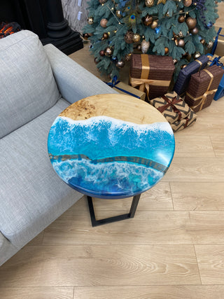 Round Ocean Resin Side Table