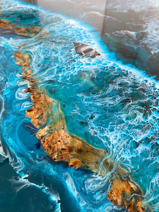 Beach Themed Epoxy Table