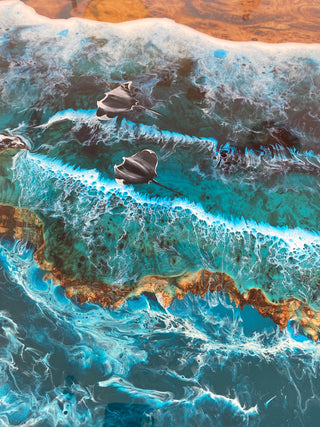 Beach Themed Epoxy Table