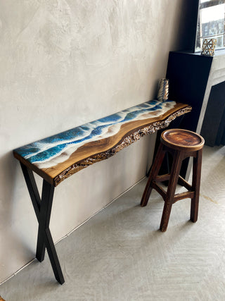 Ocean Wave Epoxy-Konsolentisch