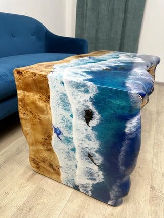 Ocean Epoxy Couchtisch