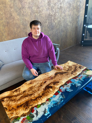 Couchtisch mit Aquarium-Design
