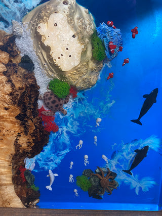 Couchtisch mit Aquarium-Design