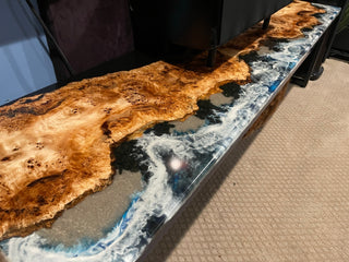 Walnut Epoxy TV Stand