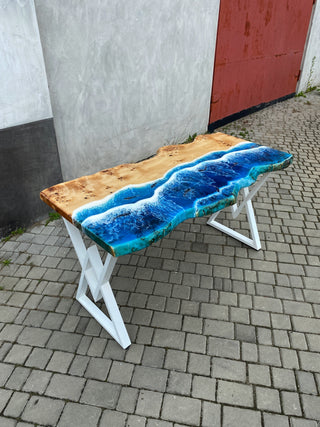 Оcean live edge resin dining table